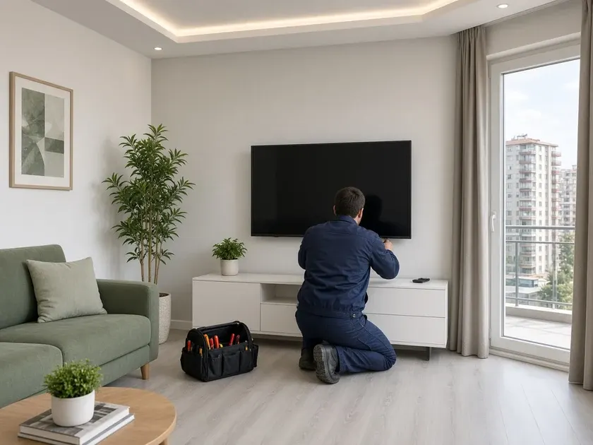 Hisense televizyon evde tamir ediliyor